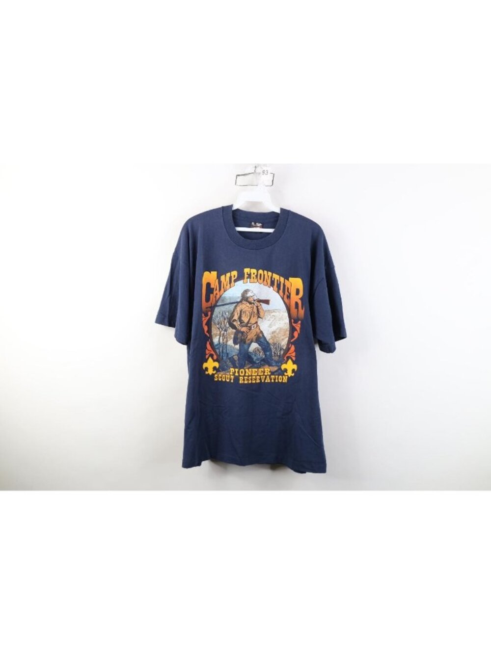 Vtg 90s Mens XL Boy Scouts of America Camp Frontier Pioneer Scout T-Shirt USA